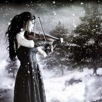 Winter Violin Lady