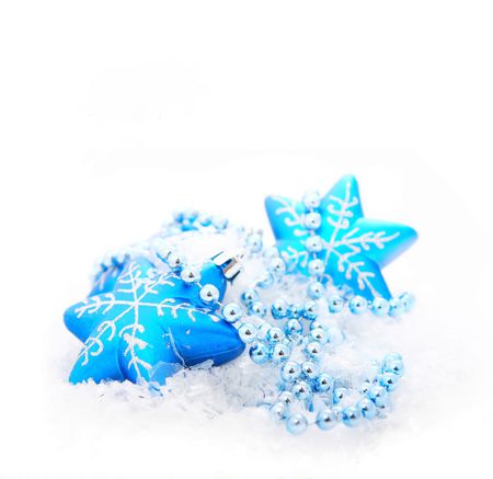 Blue stars - blue, ball, balls, photography, garland, holidays, lovely, stars, christmas, new year, cute, candles, decorations