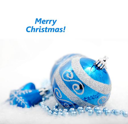 Merry Christmas - new year, candles, photography, ball, lovely, christmas, garland, balls, holidays, decorations, blue, cute