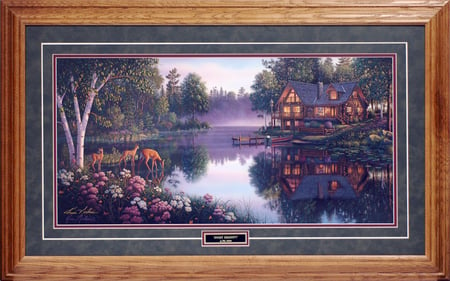 Sweet Serenity - house, lake, forest, roe