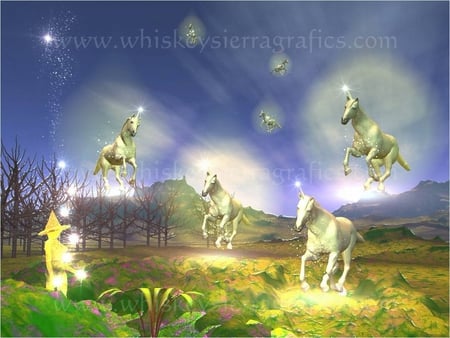 return of the unicorns - 3d, horse, unicorn, other