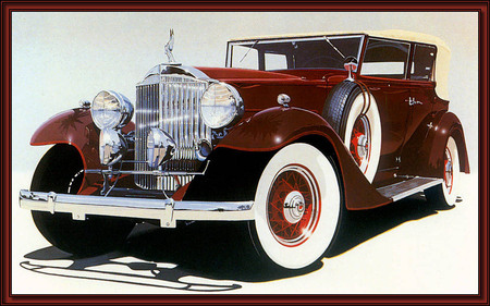 1933 Packard - cars, red, packard, other