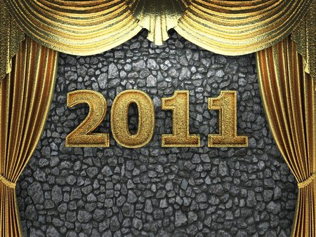 Happy new year! - popular, abstract, new year, 2011, 3d, holidays, golden