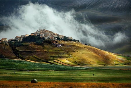 Live In The Atmosphere - village, scattered, charm, high, green, mountain