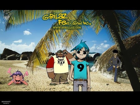 Gorillaz' Day at the Beach - music, entertainment, beach, gorillaz