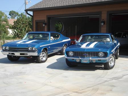 1969 Yenko Chevelle and Camaro - chevelle, yenko, camaro, muscle car, classic