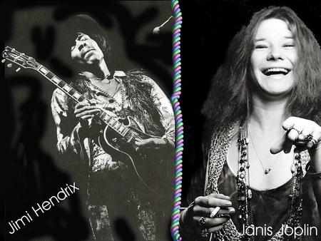 Jimi and Janis - suicide, couple, blues, 60s