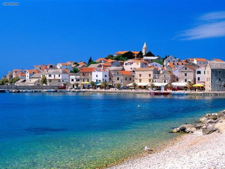 Primosten Croatia - beach, houses, primosten, croatia