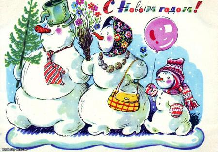 RUSSIAN NEW YEAR - family, new, russia, year, snow