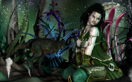 Princess on a Strange World - fantasy, female, alien, woman, daz3d