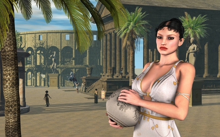 The Water Carrier - fantasy, female, woman, daz3d, roman