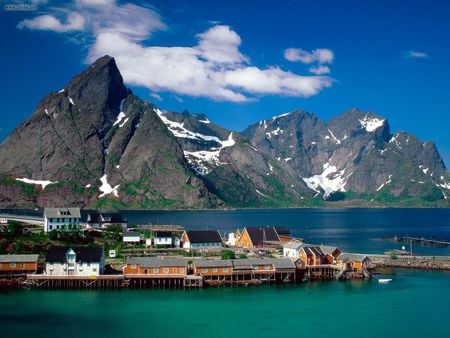 Sakrisoy Lofoten Islands - skandinavia, norway, mountains, sakrisoy lofoten