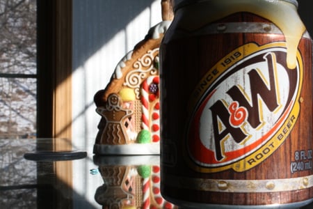 AW Root Beer for the holidays - christmas, ginger bread, beer, aw, root, root beer