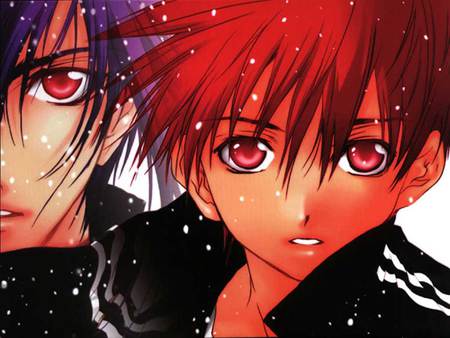 D. N. Angel - red hair, daisuke, lila hair, dark