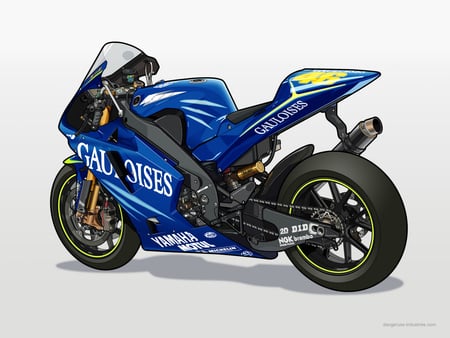 Yamaha_M_1_2004_Vector - speed, bike, sport bike, car, blue, hd, vector, yamaha