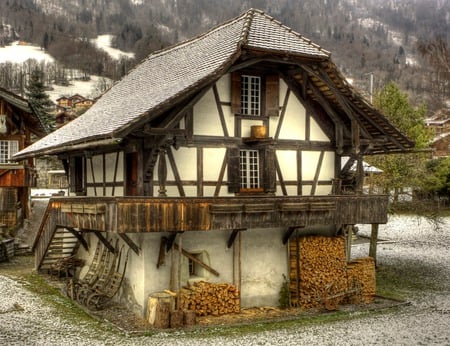 Garret   Attic - old, landscape, speicher, chalet, house, original, wood, hdr