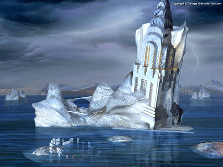 fantsy_world - fantasy, geoge-grie-art, landscape, 3d, castle, artist