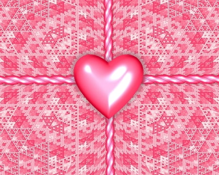 Valentine Present - abstract, heart, valentine, 3d, love