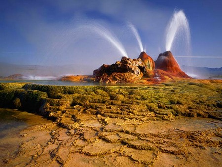 geyser - nature, water, landscape, geyser