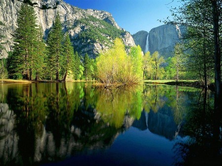 lake - lake, trees, nature, mountain