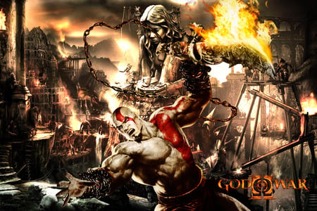 god of war  - god of war  kratos, fight