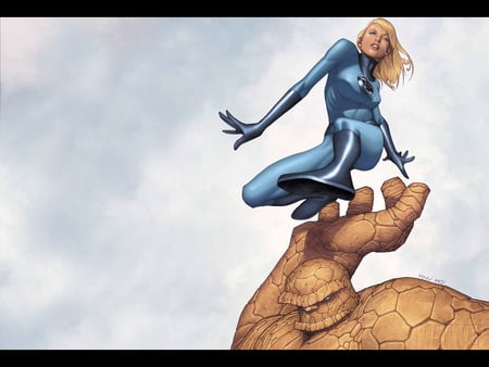 Fantastic 4 - woman, invisible, sue storm, female, fantasy, thing, comic, four, fantastic