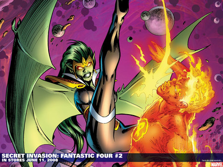 Torch - comic, fantastic, fantasy, four, flame, human torch