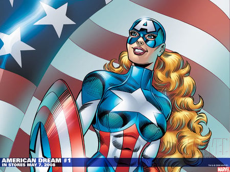 American Dream - comic, american, fantasy, female, captain, dream