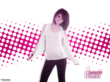 Selena Gomez Pink - gomez, design, selena, pink