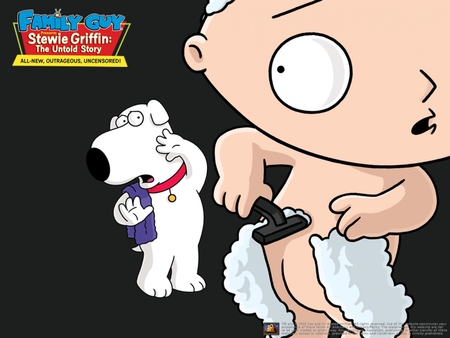 Stewie - cartoon, funny, tv, shaving, stewie