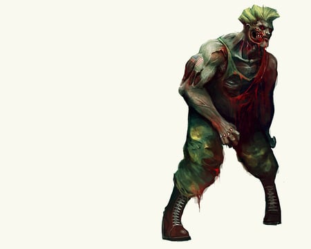 Zombie Guile - comic, fighter, street, zombie, fantasy, guile