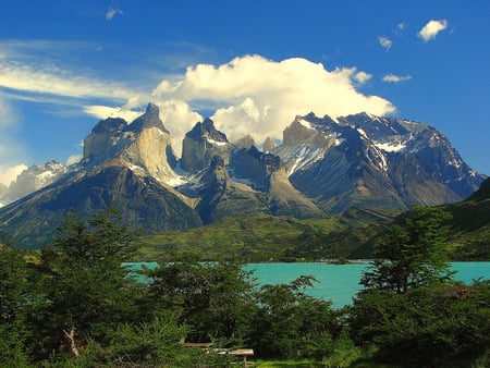 Torres Del Paine Mountains Nature Background Wallpapers On