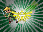 Toon Link Guides the Triforce