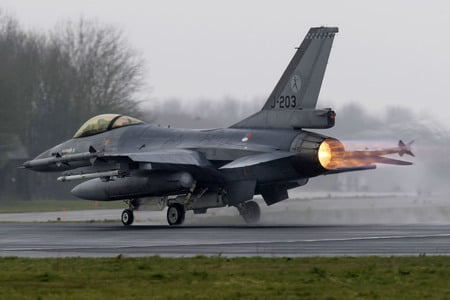 F-16 - flame, jet, f16, military