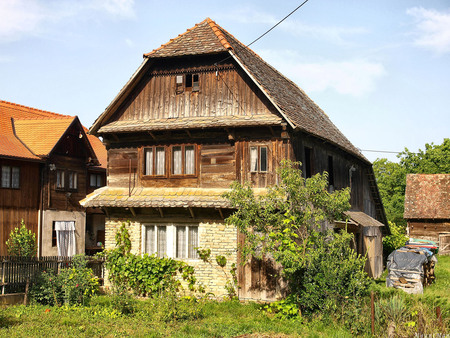 old house - wood, village, croatia, traditional, old, cigoc