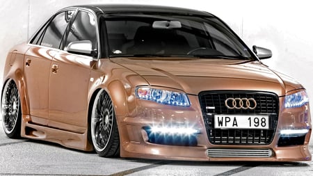 A4 - tuning, car, a4, golden