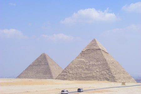 twin peaks - tombs, desert, egypt, pyramids