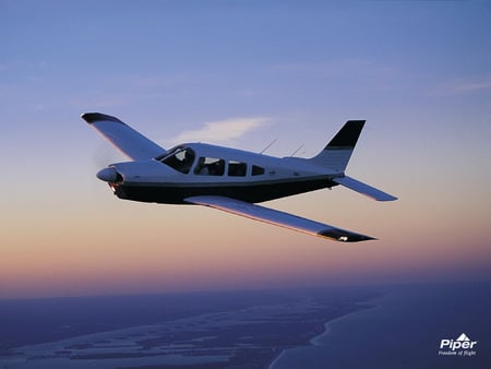 Free to Fly - airplane, purple, blue, high, flying, sky