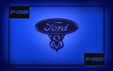 F-150 V8 - ford, f-150, blue, trucks