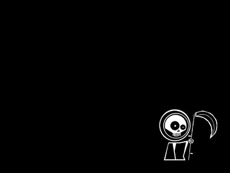 Little Death On Your Desktop - white, grim reaper, death, black, desktop