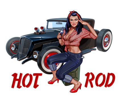 Hot Rod Gal - hot rods, cars, auto, custom rides