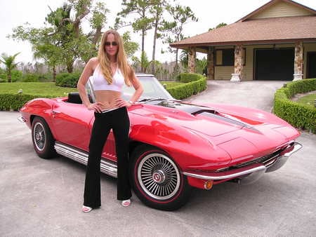 Model-60'sVette - conv, corvette, model, babe