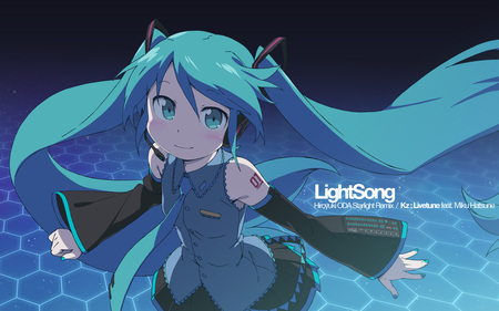 Hatsune Miku - hatsune miku, artist, skirt, long hair, singer, twin tails, pretty, vocaloid, tie, cute