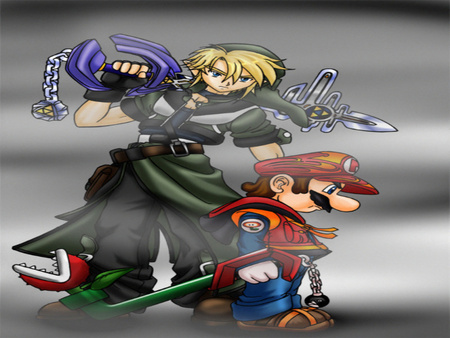 the real key master - mario, key blade, kingdom hearts, videogame, link, zelda, nintendo, video game