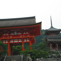 Gate and pagoda in Japan