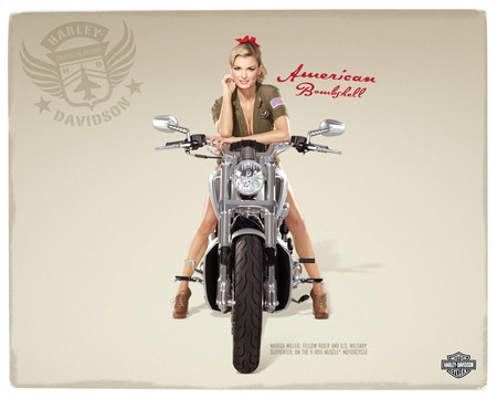 Bombshell - american, harley, hot, model