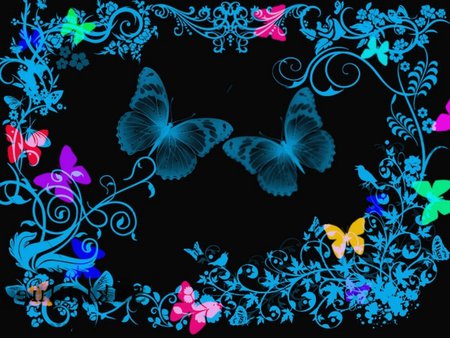 BUTTERFLY MAGIC - flowers, colorful, birds, butterflies