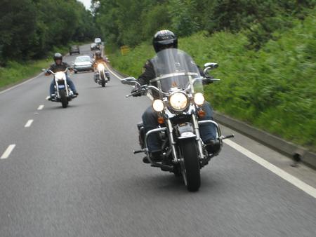 Freedom - road, motorcycle, field, bugs