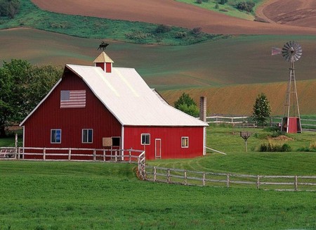 Palouse-Farm - country, eastern, washington, state, palouse-farm