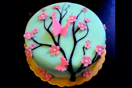 Tiffany-Blue-Blossom-Tree-Cake - picture, cake, tiffany, blue, beautiful, blossom, tree